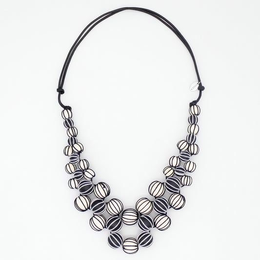 Black and White Pamela Berries Necklace
