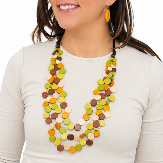 Alora Green Bubble Bead Necklace