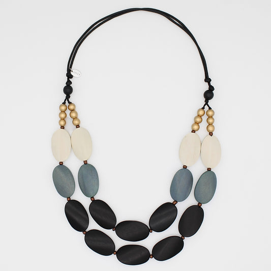 Grayscale Gracie Necklace - Sylca Designs - Chunky Jewelry 