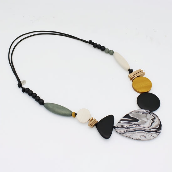 Dusk and Dawn Marble Necklace - Sylca Designs - Chunky Jewelry 