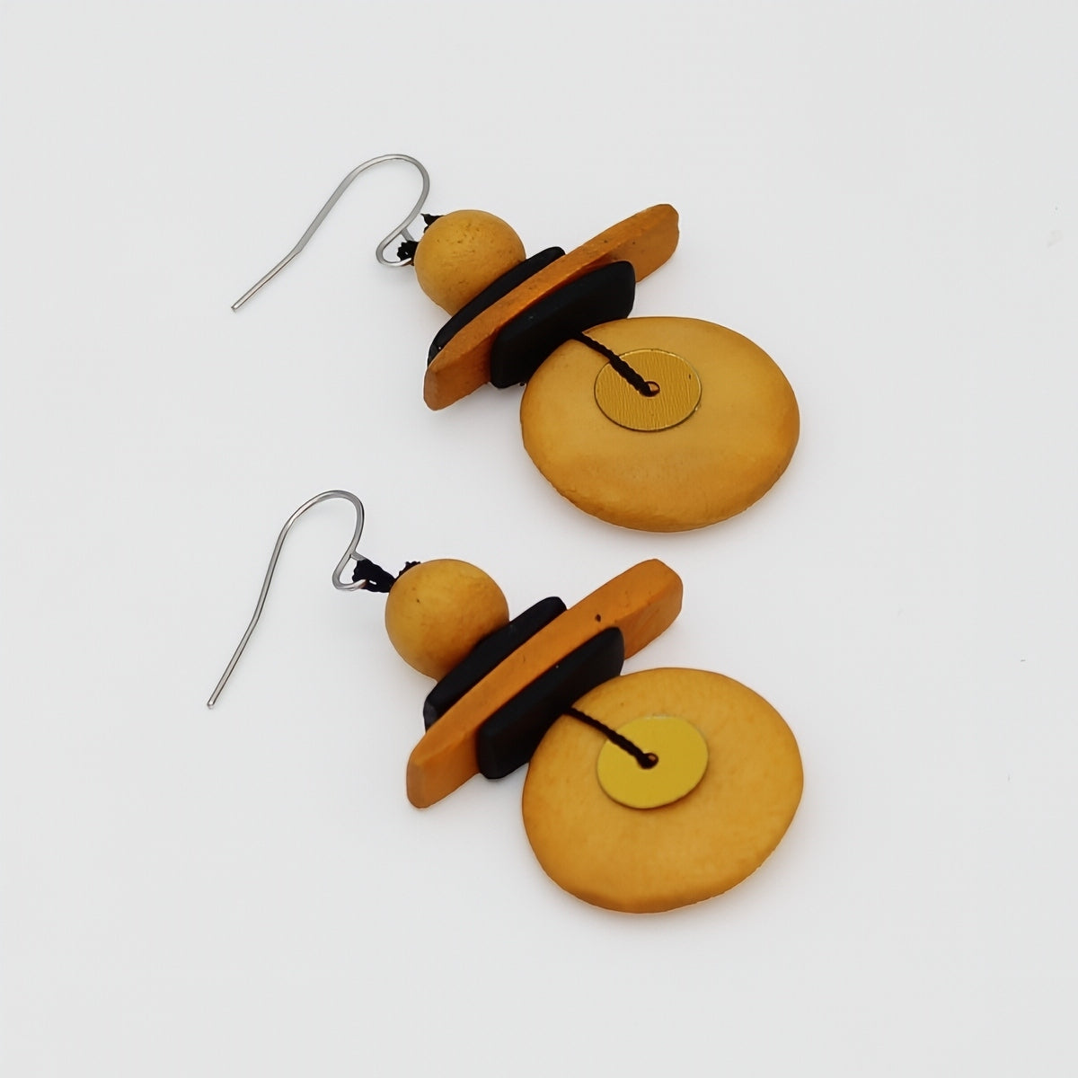 Assuta Mustard Drop Earrings - Sylca Designs - Chunky Jewelry 
