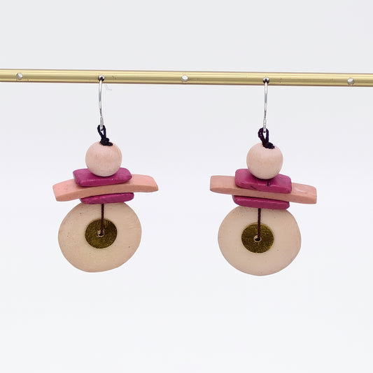 Assuta Blush Drop Earrings - Sylca Designs - Chunky Jewelry 