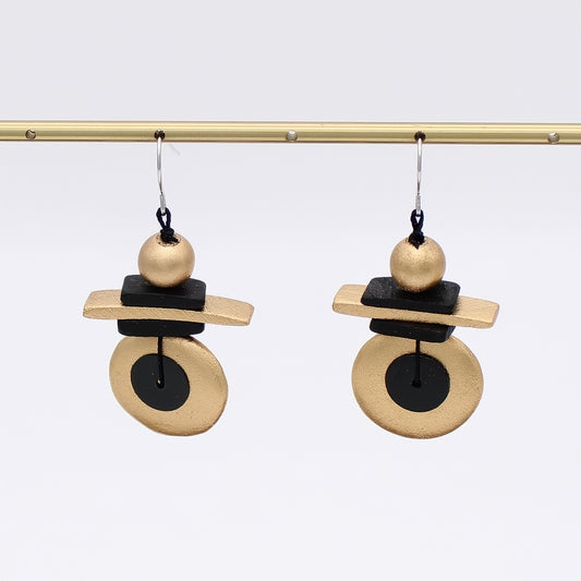 Assuta Gold Drop Earrings - Sylca Designs - Chunky Jewelry 