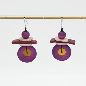 Assuta Magenta Drop Earrings