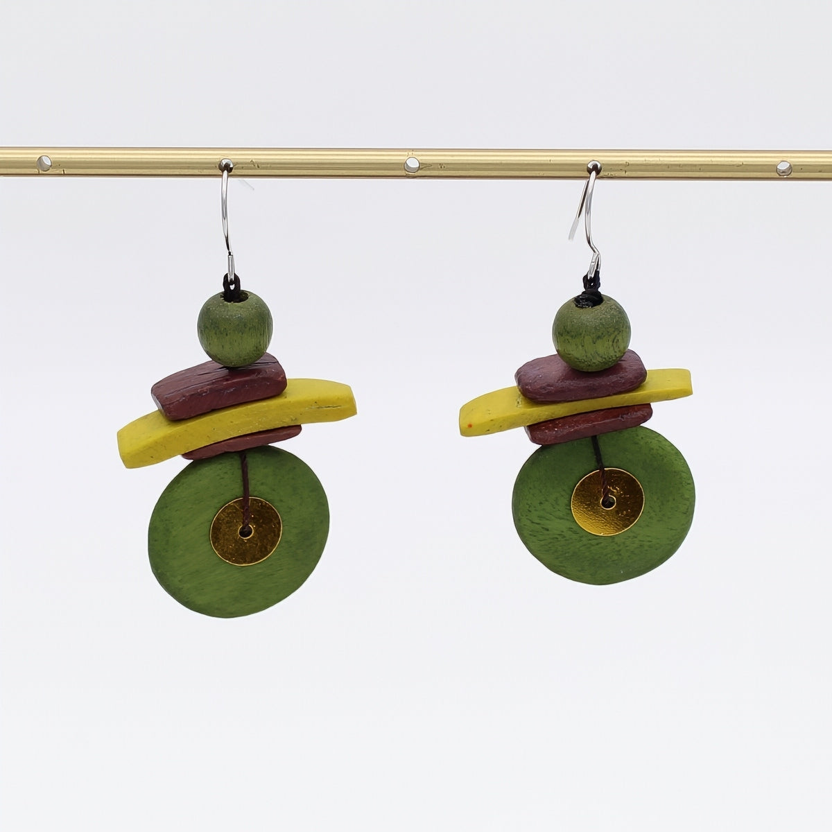 Assuta Olive Drop Earrings - Sylca Designs - Chunky Jewelry 