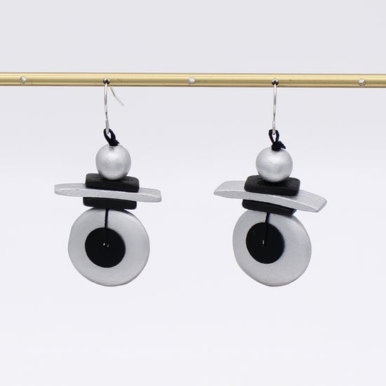 Assuta Silver Drop Earrings - Sylca Designs - Chunky Jewelry 