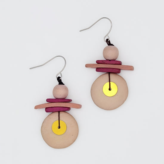 Assuta Blush Drop Earrings - Sylca Designs - Chunky Jewelry 
