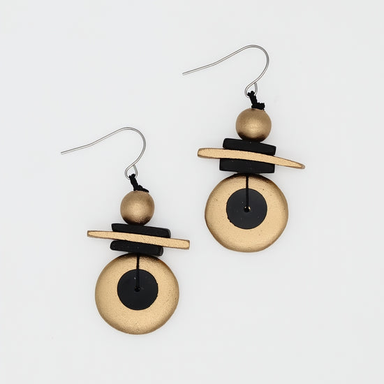 Assuta Gold Drop Earrings - Sylca Designs - Chunky Jewelry 