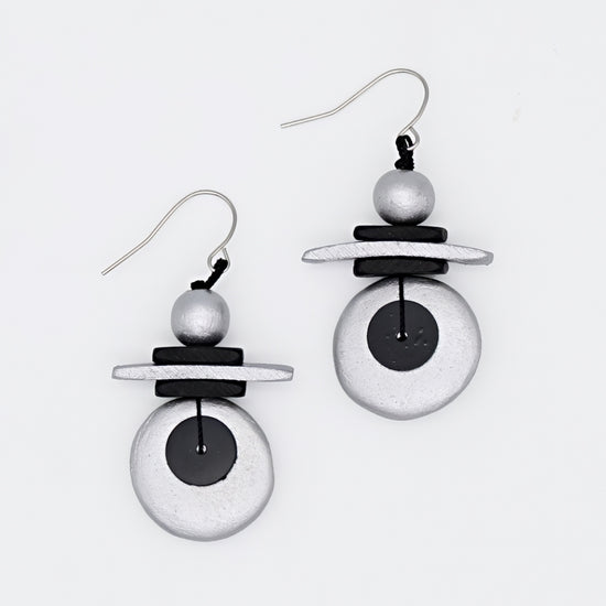 Assuta Silver Drop Earrings - Sylca Designs - Chunky Jewelry 