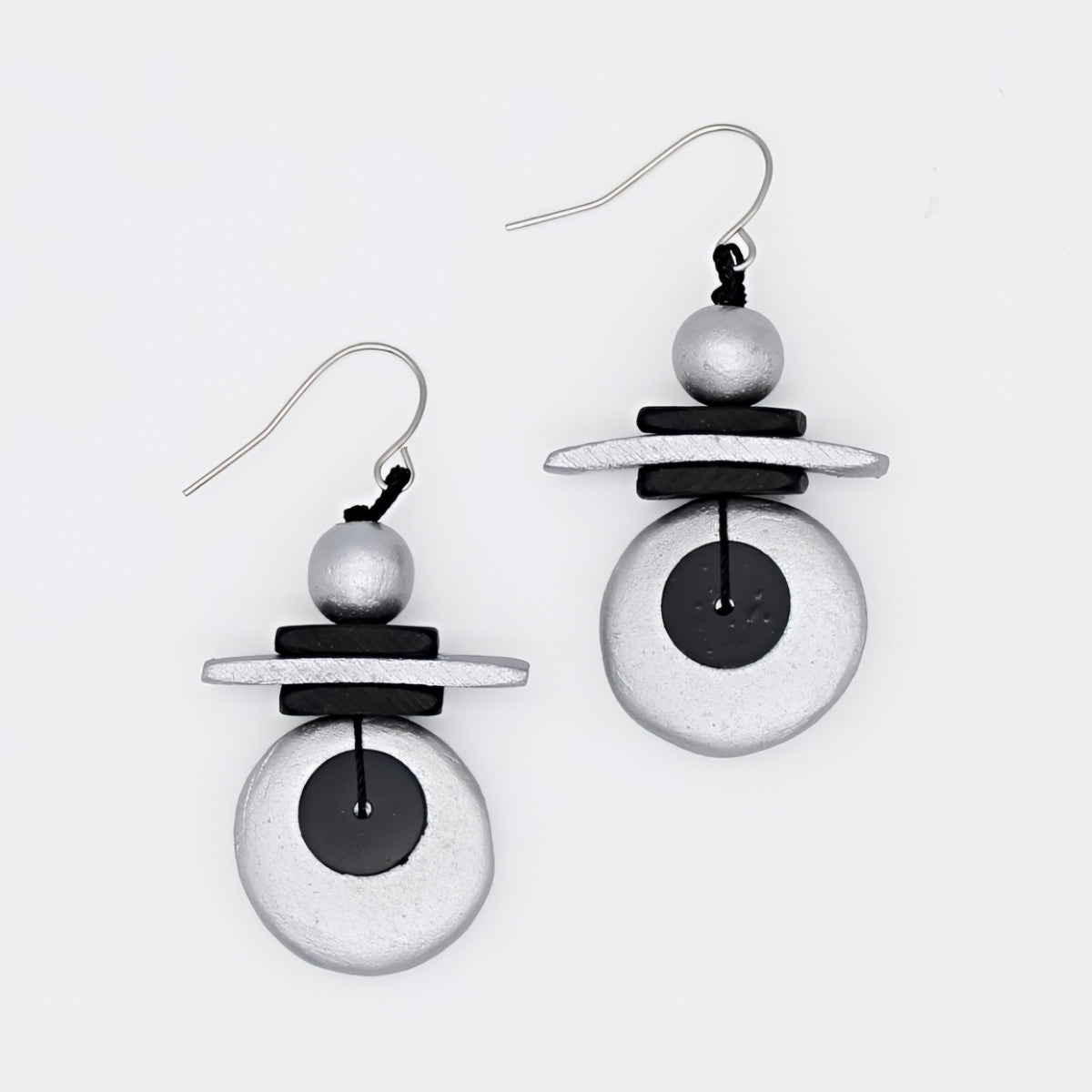 Assuta Silver Drop Earrings - Sylca Designs - Chunky Jewelry 
