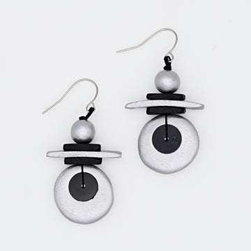 Assuta Silver Drop Earrings - Sylca Designs - Chunky Jewelry 