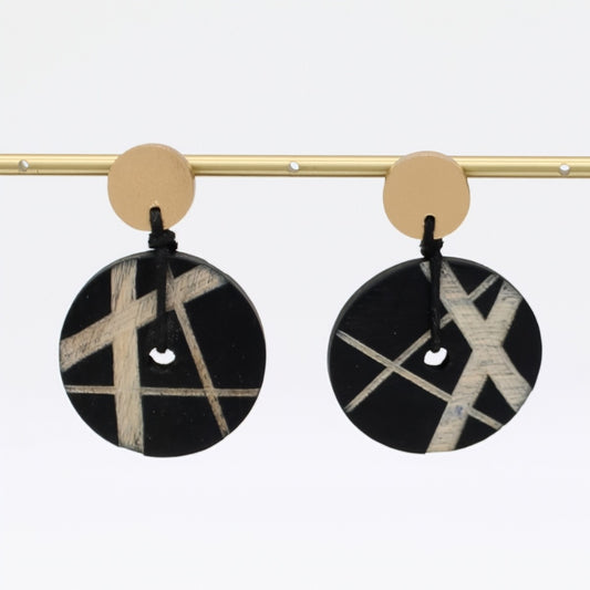 Black Alida Dangle Earrings