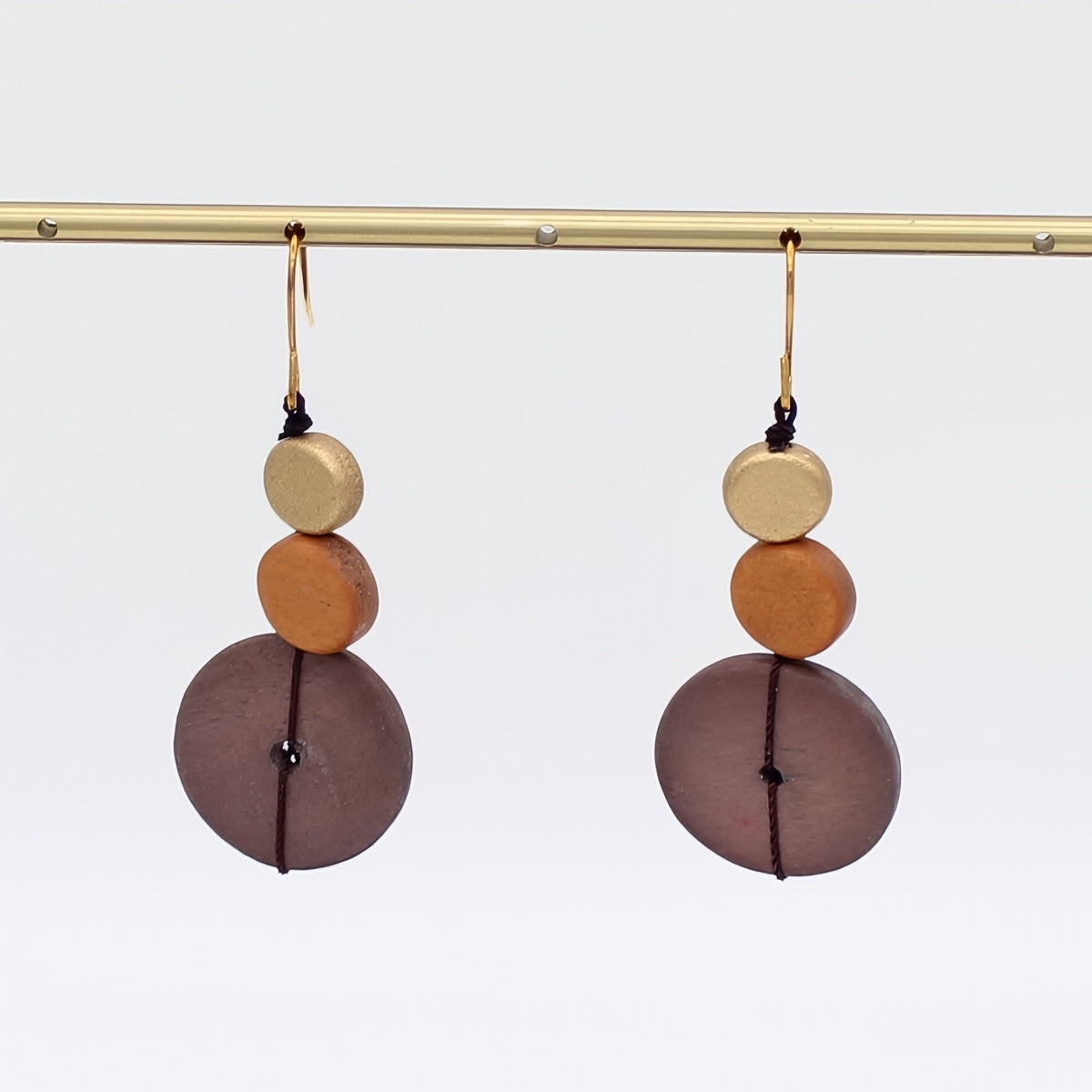 Rust Cerelia Splendor Earrings - Sylca Designs - Chunky Jewelry 