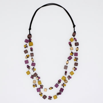 Merlot Lia Floating Bead Necklace
