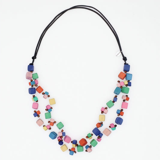 Multi Color Lia Floating Bead Necklace