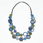 Blue Circle Cut-Out Necklace