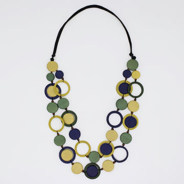 Yellow Circle Cut-Out Necklace