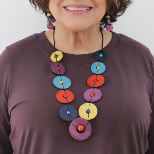 Multicolor Wood Unity Necklace