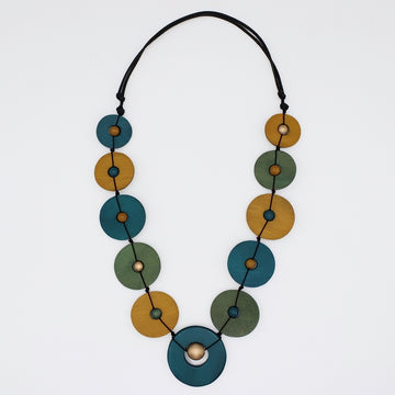 Teal Wood Unity Necklace