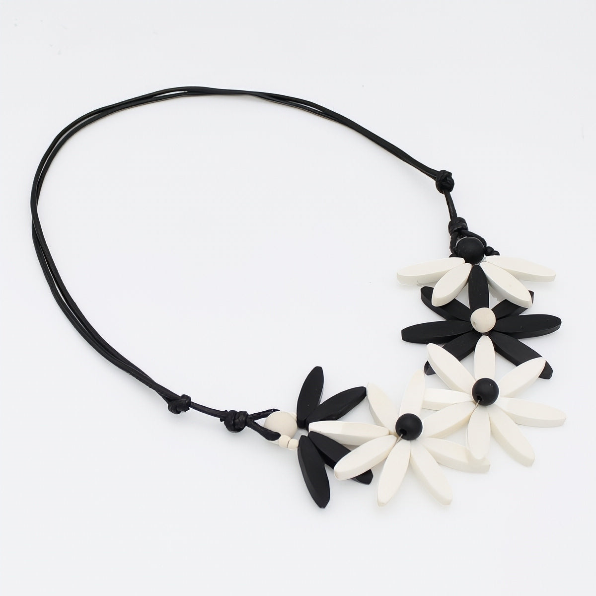 White Garland Nectar Statement Necklace - Sylca Designs - Chunky Jewelry 
