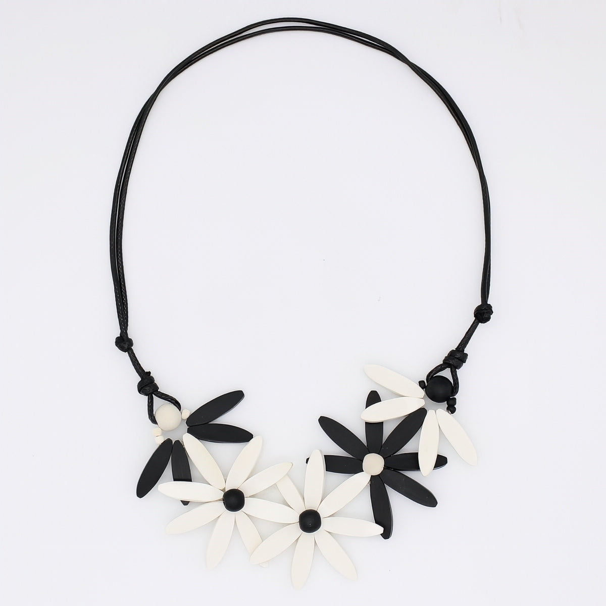 White Garland Nectar Statement Necklace - Sylca Designs - Chunky Jewelry 