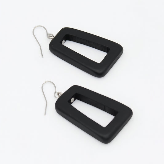 Black Driftwood Dangle Earrings