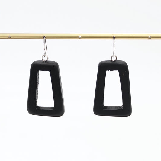 Black Driftwood Dangle Earrings