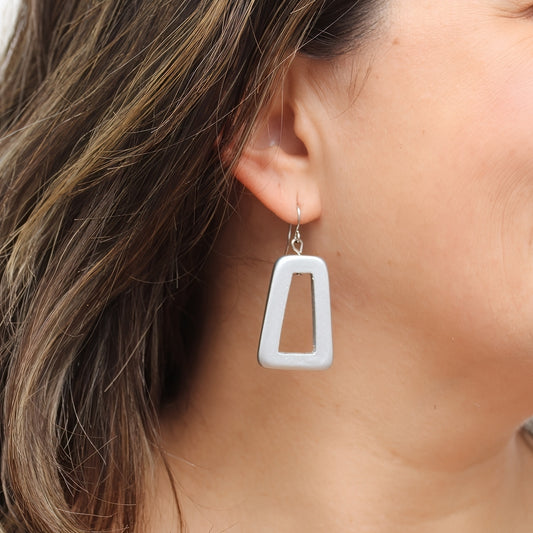 Silver Driftwood Dangle Earrings