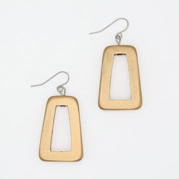 Gold Driftwood Dangle Earrings