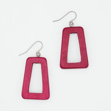 Fuchsia Driftwood Dangle Earrings