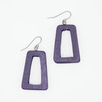 Purple Driftwood Dangle Earrings