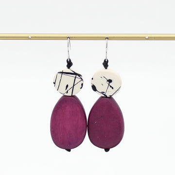 Confetti Grove Purple Statement Earring