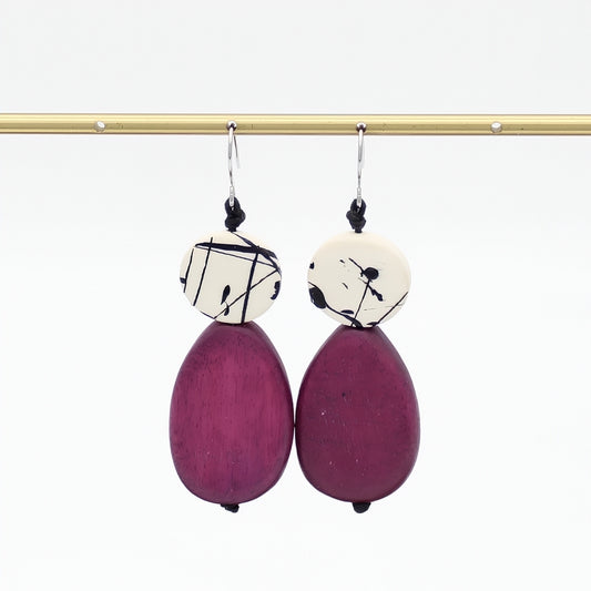 Confetti Grove Purple Statement Earring