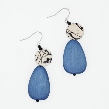 Confetti Grove Blue Statement Earring