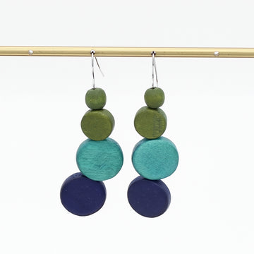 Ocean Meadow Wooden Earring