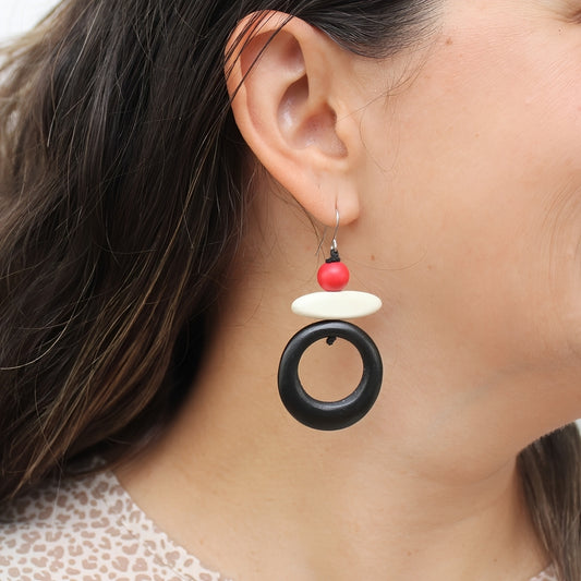 Black Luna Eclipse Earring