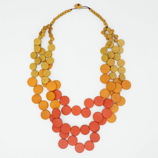 Spiced Sunrise Ombre' Bead Necklace