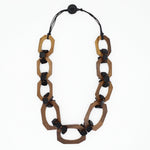 Brown Paz Wooden Link Necklace