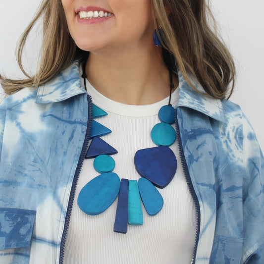 Blue Long Alexis Necklace