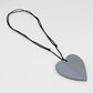 Gray Gabi Heart Wood Necklace