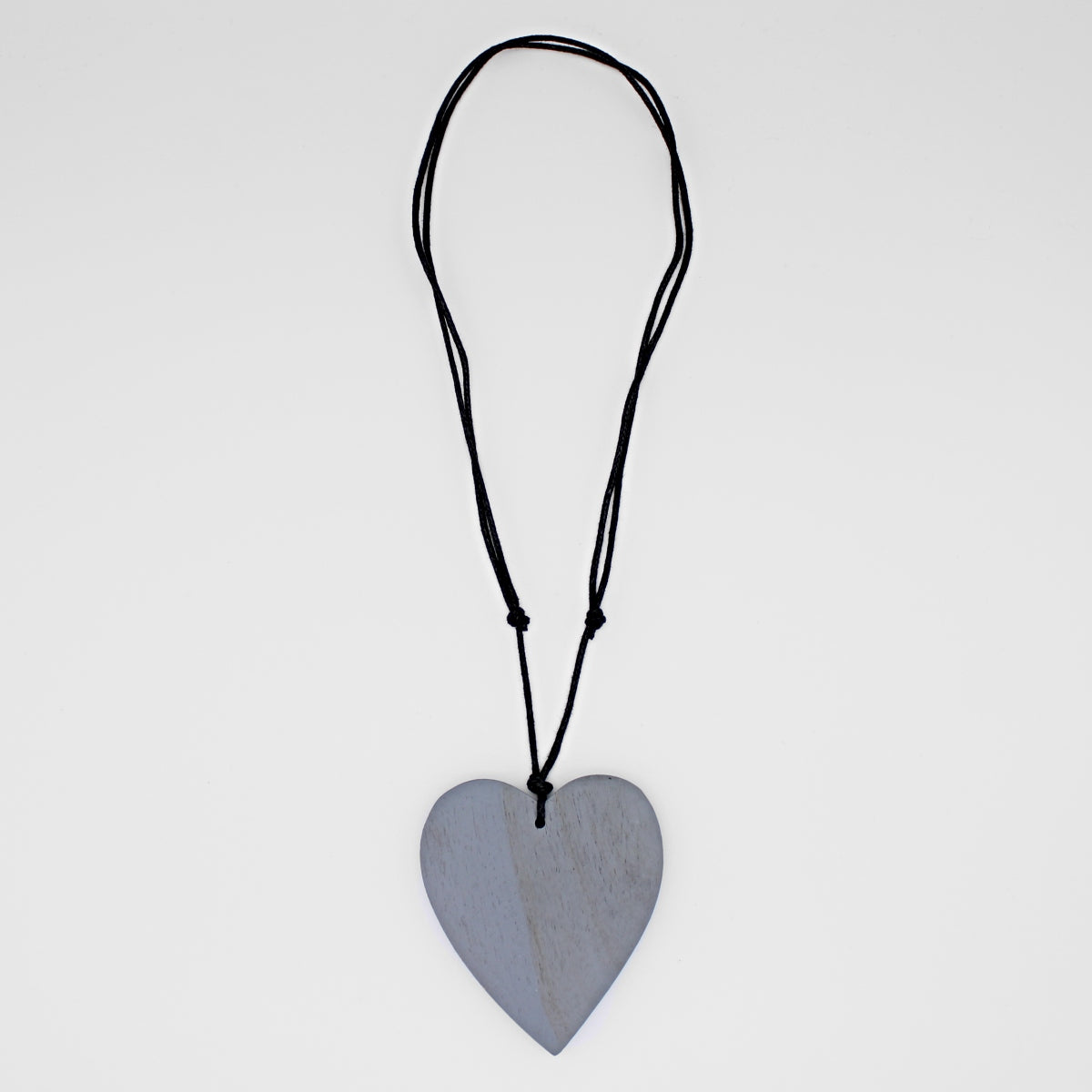 Gray Gabi Heart Wood Necklace