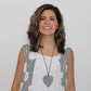 Gray Gabi Heart Wood Necklace