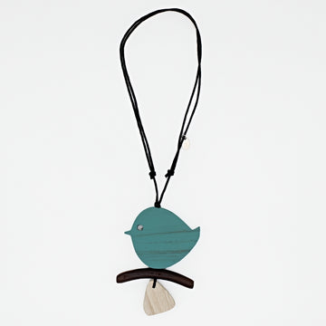 Turquoise Robin On A Branch Necklace