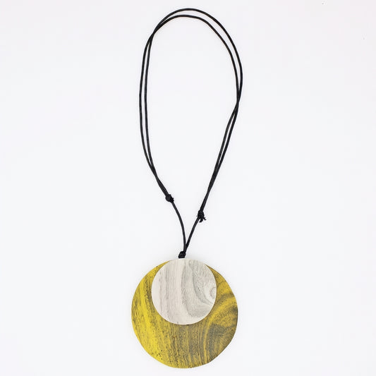 Yellow Round Double Whitney Pendant