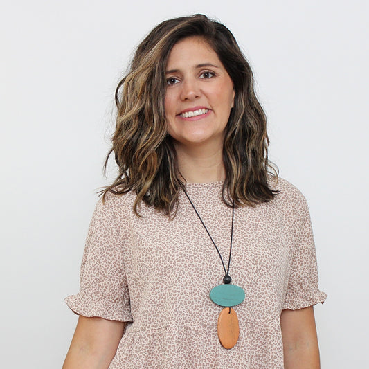 Orange Double Bead Alaina Pendant