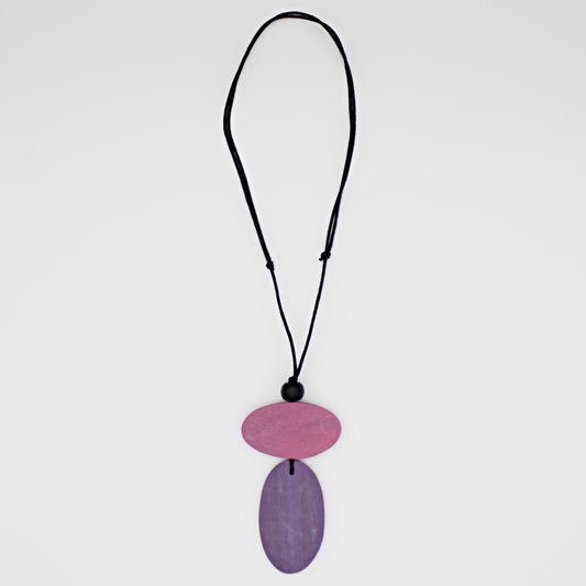 Purple Double Bead Alaina Pendant