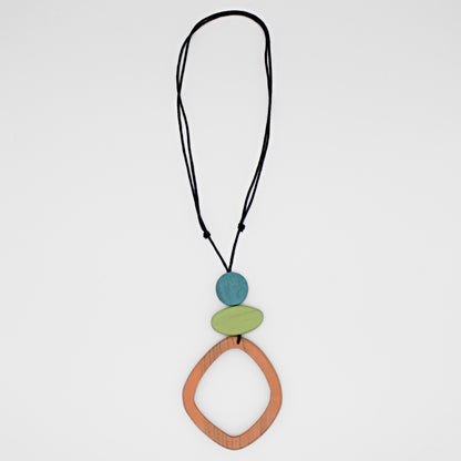 Orange Curved Circle Pendant