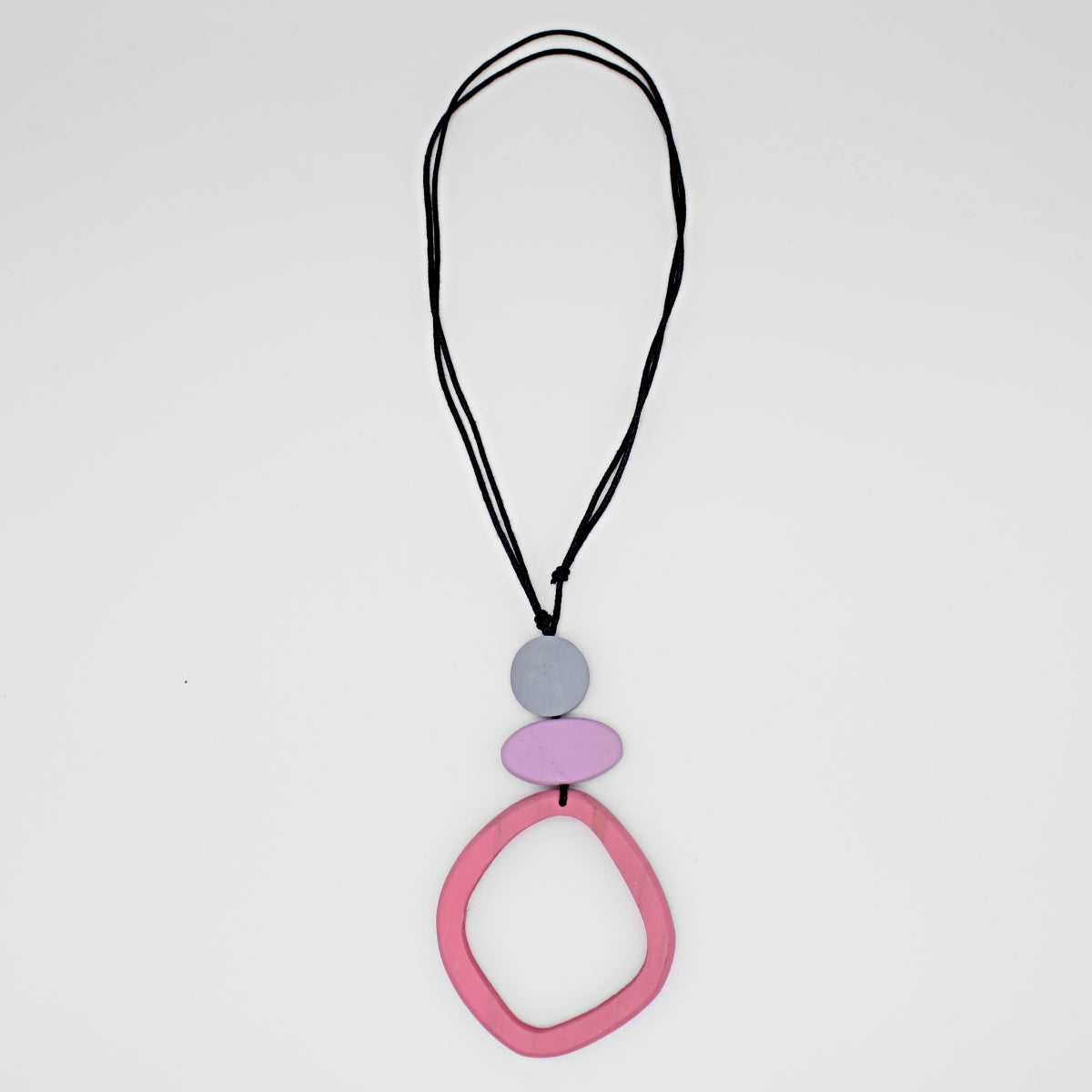 Pink Curved Circle Pendant
