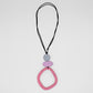Pink Curved Circle Pendant