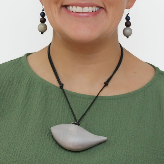 Taupe Robin Pendant Necklace